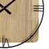 Minimalist Rustic Circle Square Wood And Metal Wall Clock - Minihomy