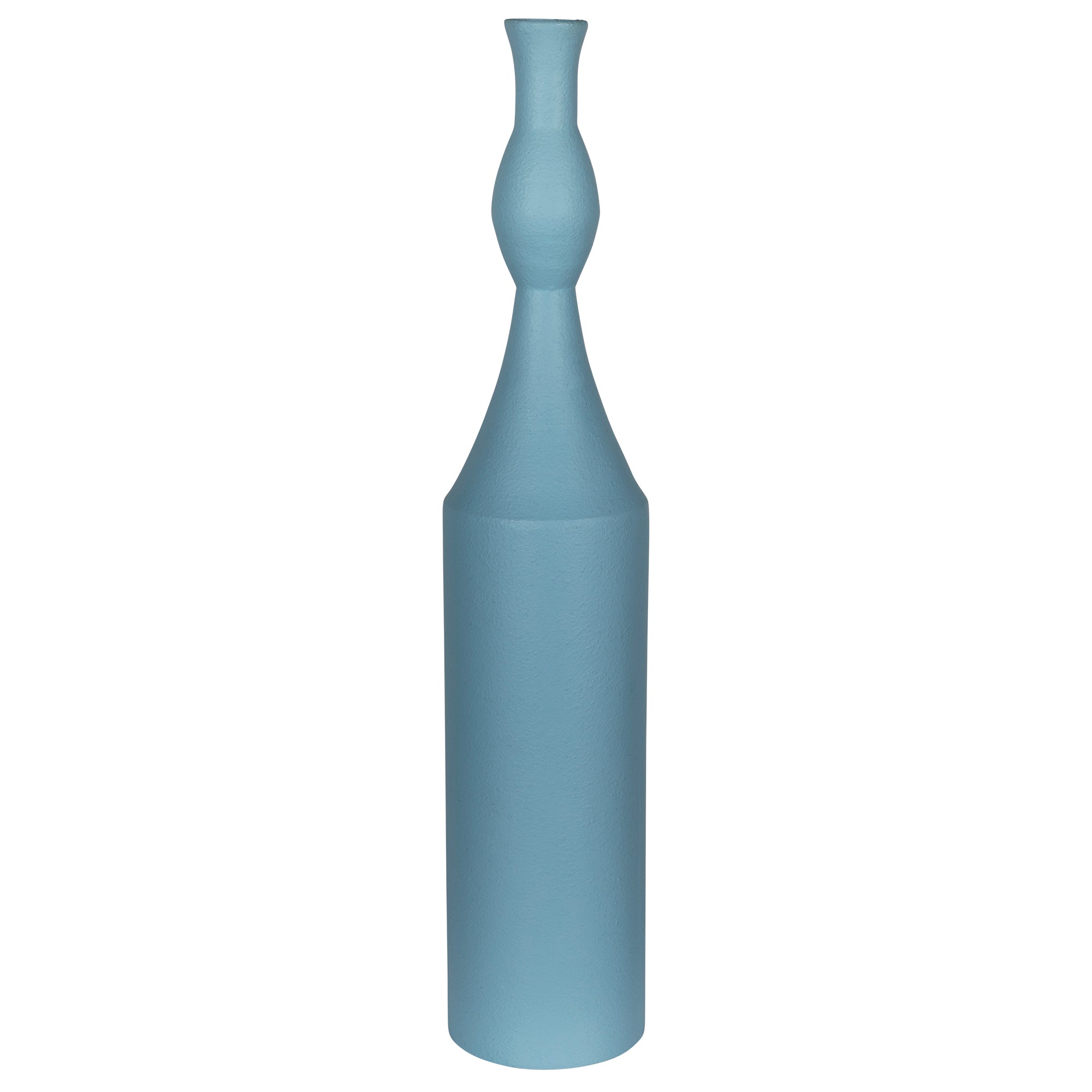 Contemporary Blue Metal Decorative Vase