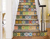 6" X 6" Mediterranean Brights Mosaic Peel And Stick Removable Tiles - Minihomy