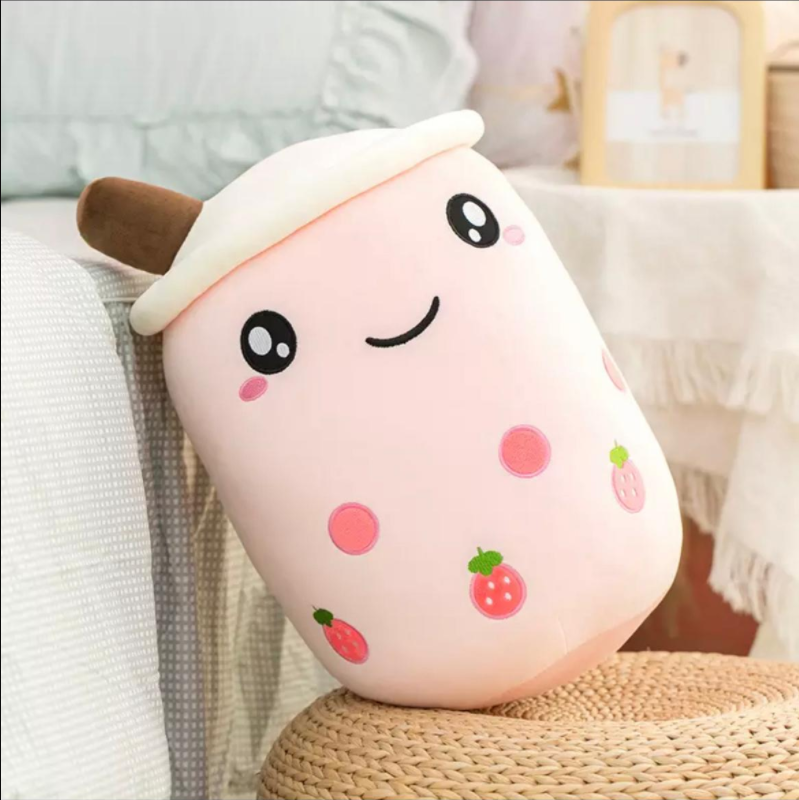 Milk Tea Cup Plush Toy Fruit Pillow Strawberry Matcha Cup Creative Doll