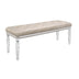 Champagne Toned Bench With Tapered Acrylic Legs - Minihomy