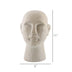 11" Matte White Ceramic Bust Decorative Sculpture - Minihomy