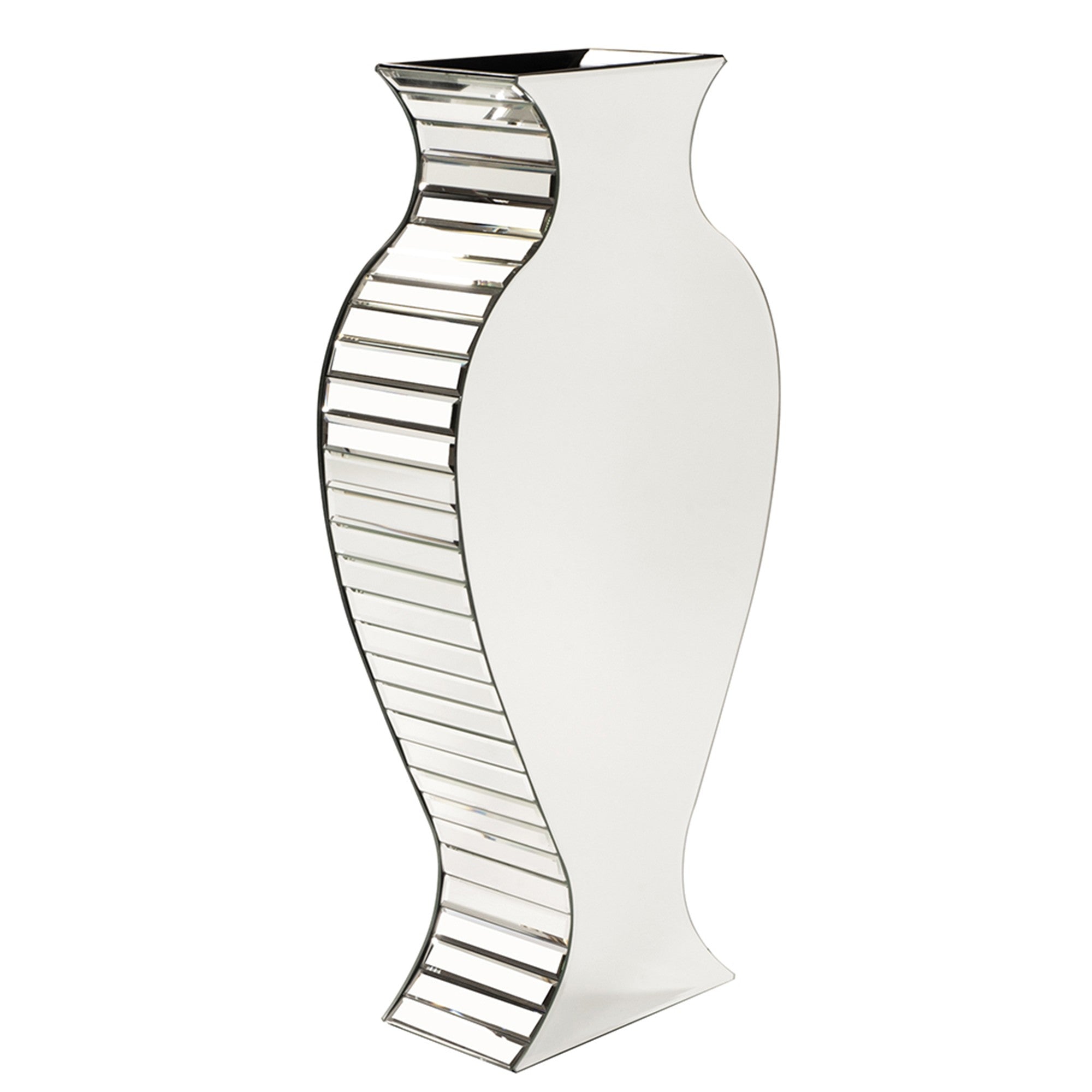 Curvy Art Deco Style Mirrored Vase