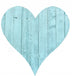 12" Farmhouse Turquoise Large Wooden Heart - Minihomy