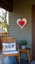 12" Farmhouse White Wash Wooden Heart - Minihomy