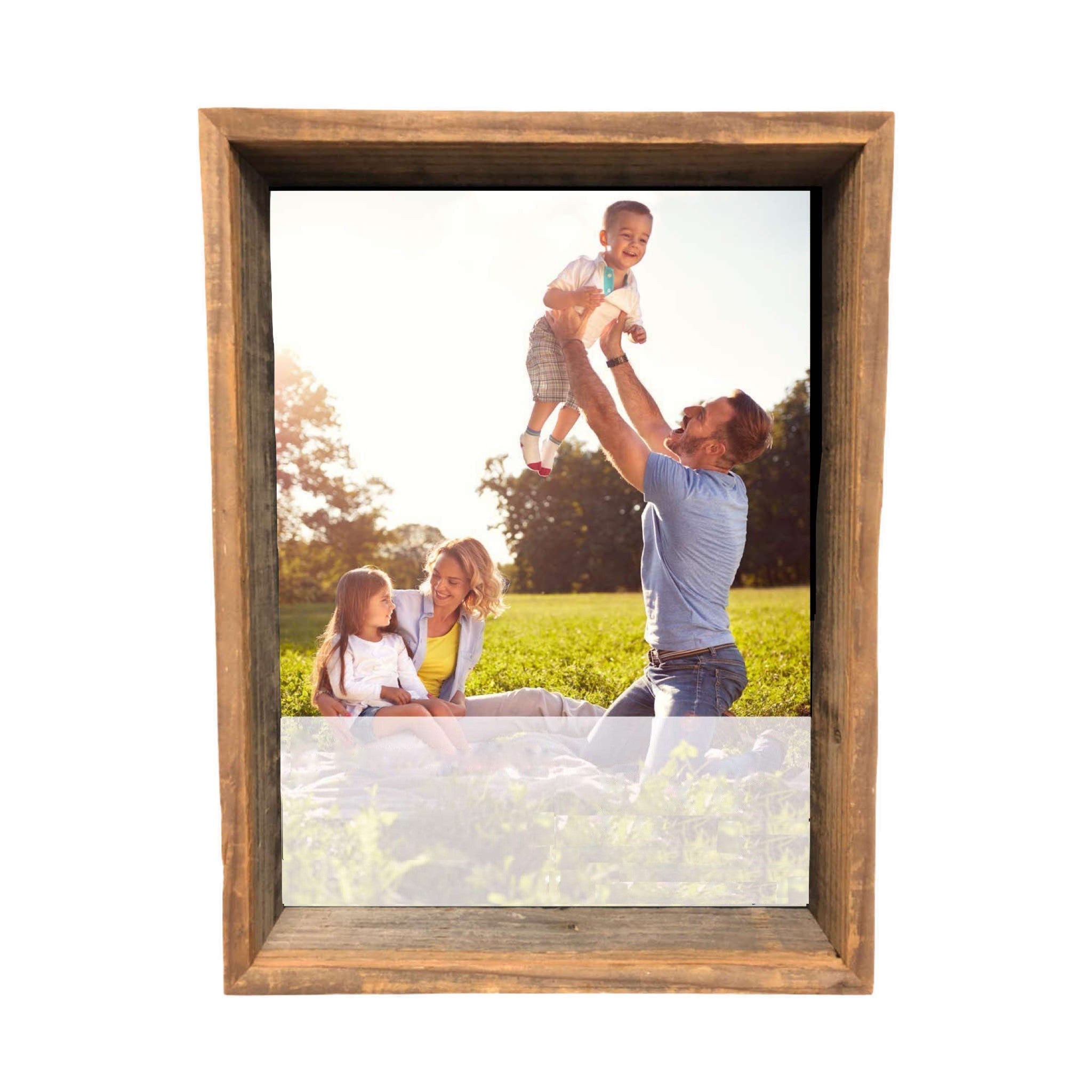 12” X 12” Rustic Gray Wood Shadow Box Frame - Minihomy