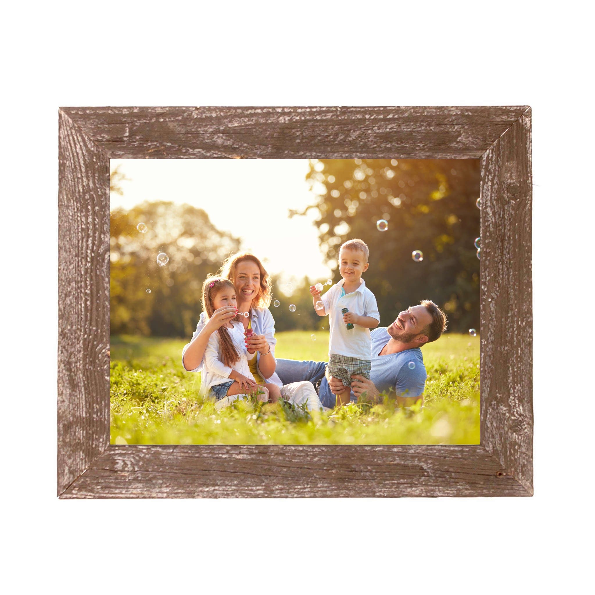 10” X 10”  Rustic Farmhouse Brown Wood Frame - Minihomy