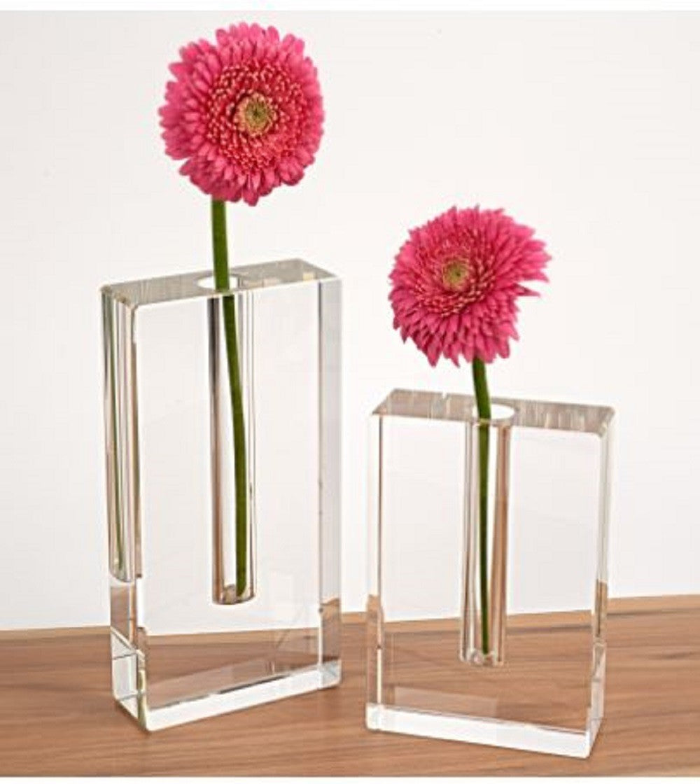 Modern Clear 6 Block Optical Crystal Vase