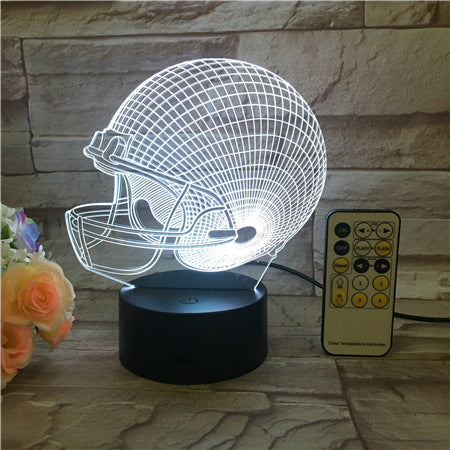 Rugby Hat 3D Lamp