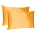 Apricot Dreamy Set Of 2 Silky Satin King Pillowcases - Minihomy