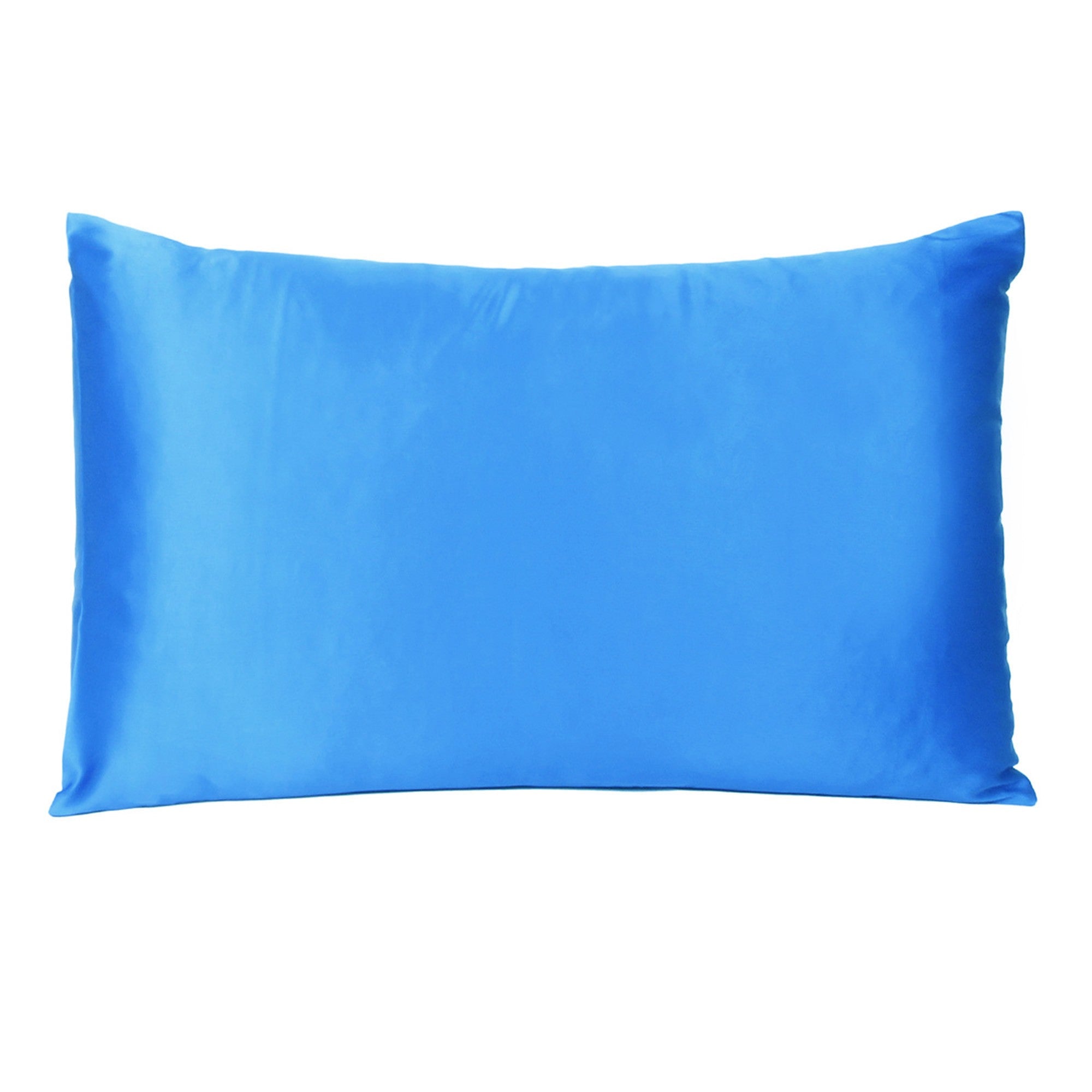 Blue Dreamy Set Of 2 Silky Satin King Pillowcases - Minihomy