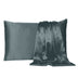 Gray Dreamy Set Of 2 Silky Satin King Pillowcases - Minihomy