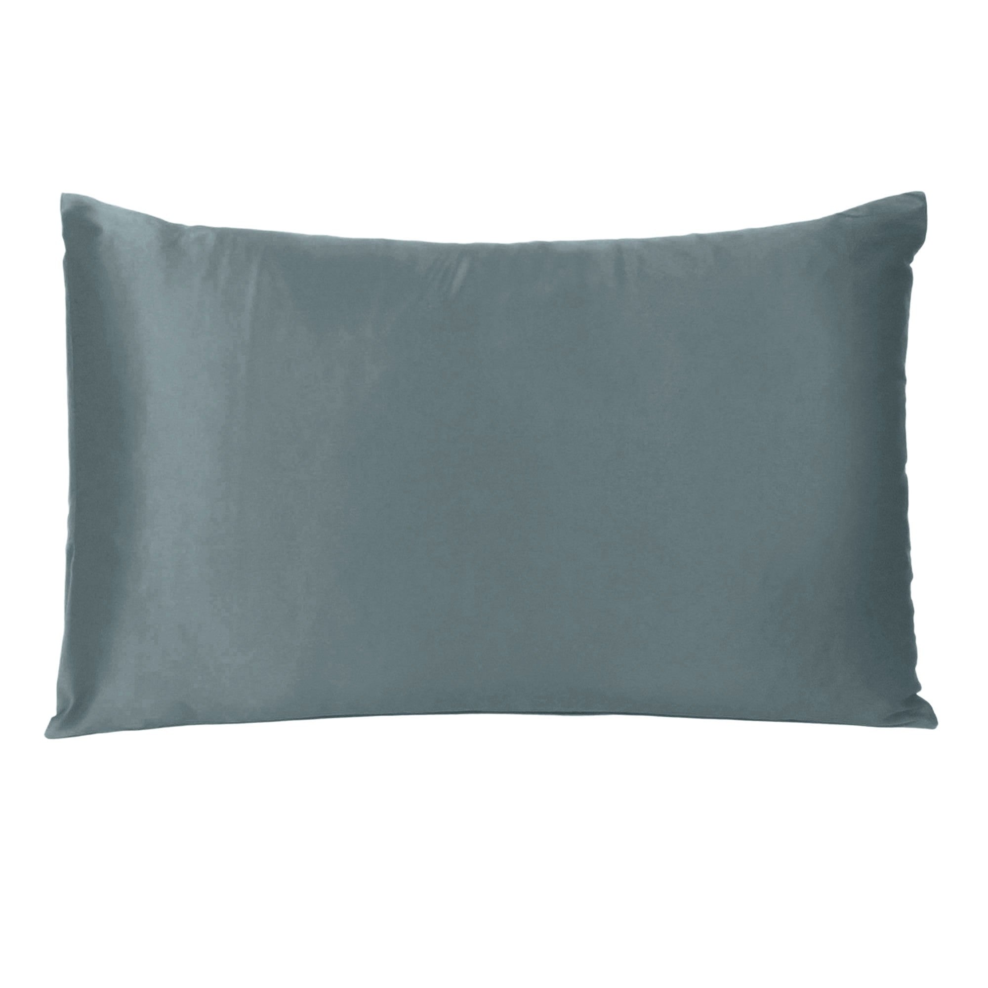 Gray Dreamy Set Of 2 Silky Satin King Pillowcases - Minihomy