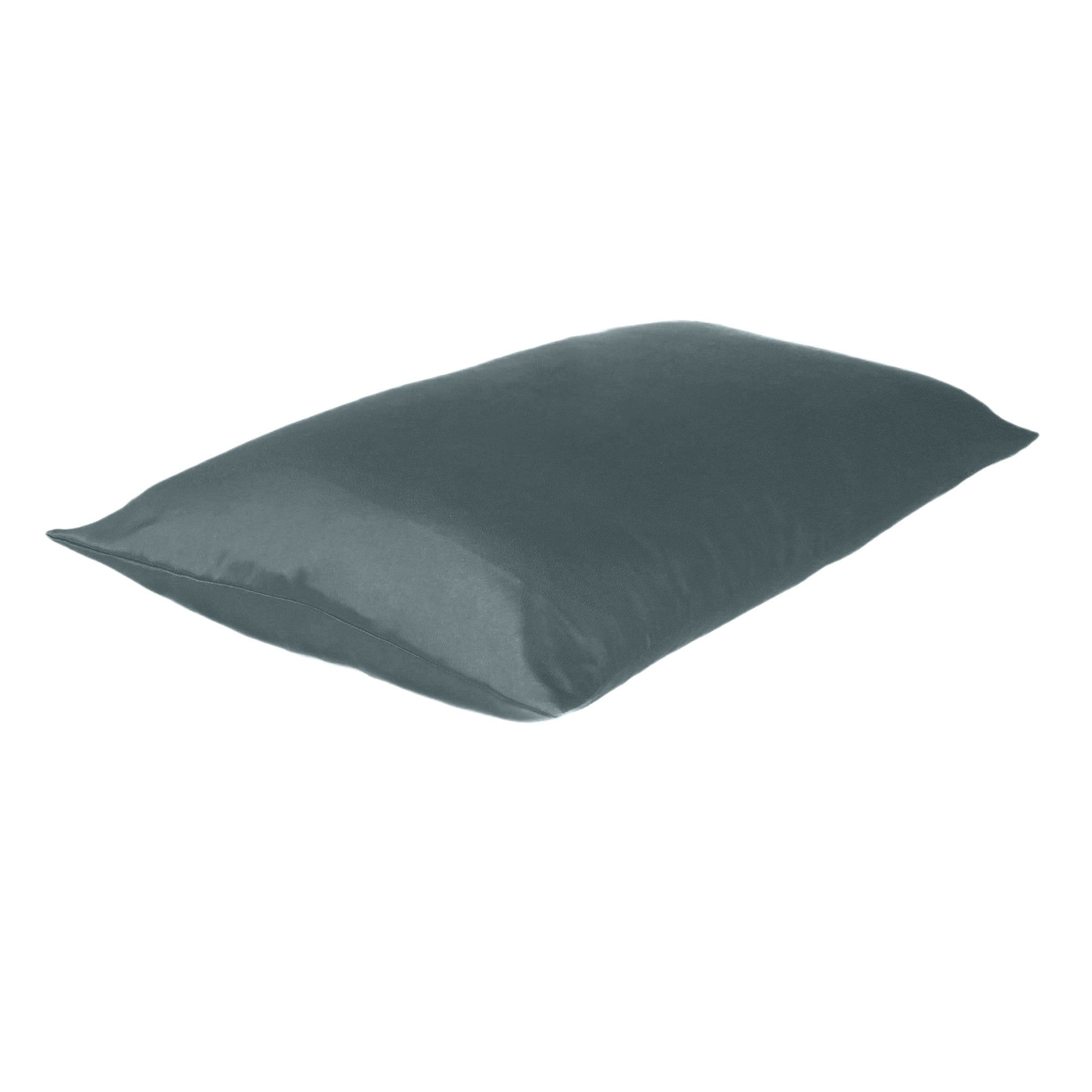 Gray Dreamy Set Of 2 Silky Satin King Pillowcases - Minihomy