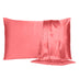 Coral Dreamy Set Of 2 Silky Satin King Pillowcases - Minihomy