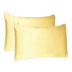 Gold Dreamy Set Of 2 Silky Satin King Pillowcases - Minihomy