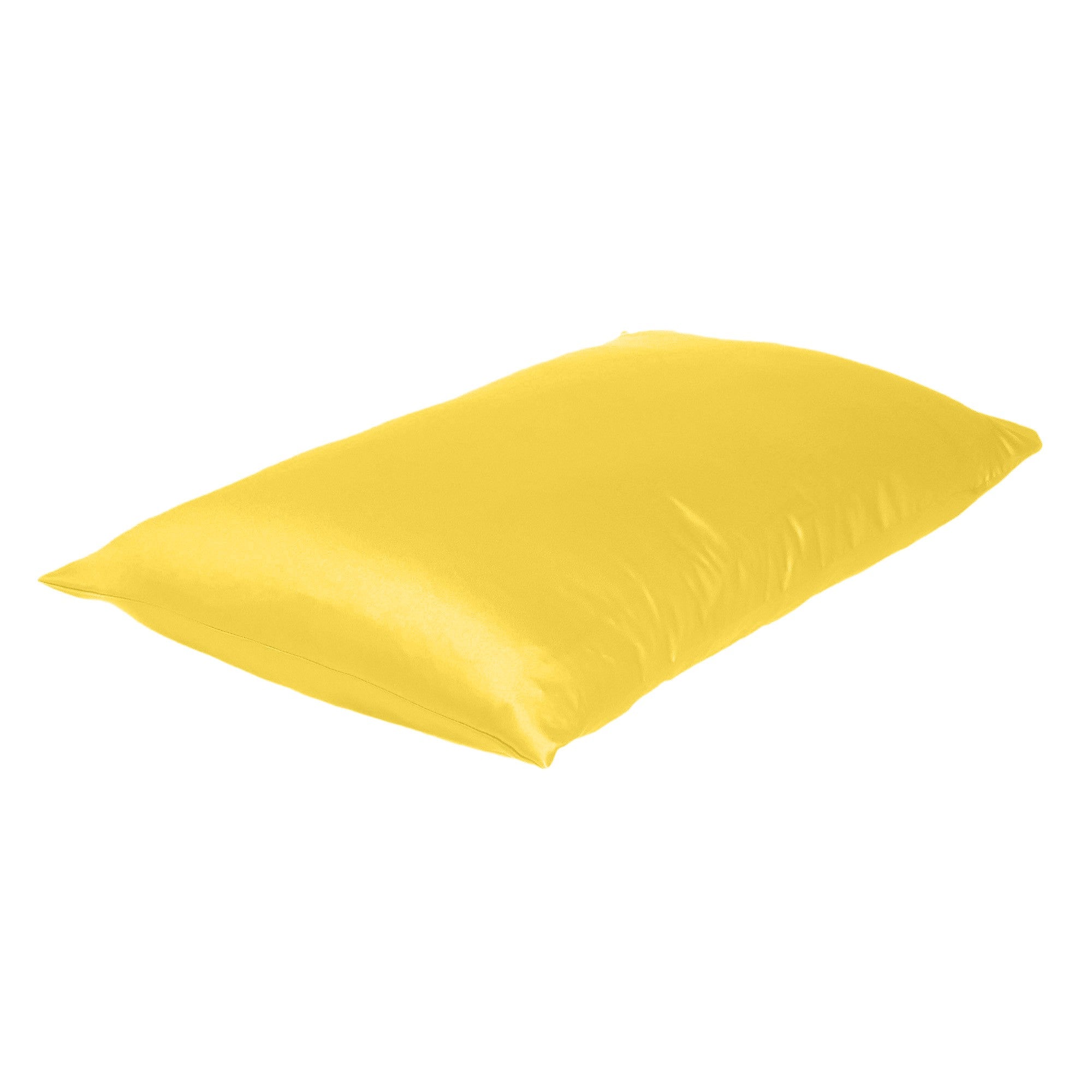 Lemon Dreamy Set Of 2 Silky Satin King Pillowcases - Minihomy