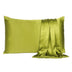 Lemongrass Dreamy Set Of 2 Silky Satin King Pillowcases - Minihomy