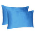 Bright Blue Dreamy Set Of 2 Silky Satin King Pillowcases - Minihomy