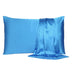 Bright Blue Dreamy Set Of 2 Silky Satin King Pillowcases - Minihomy