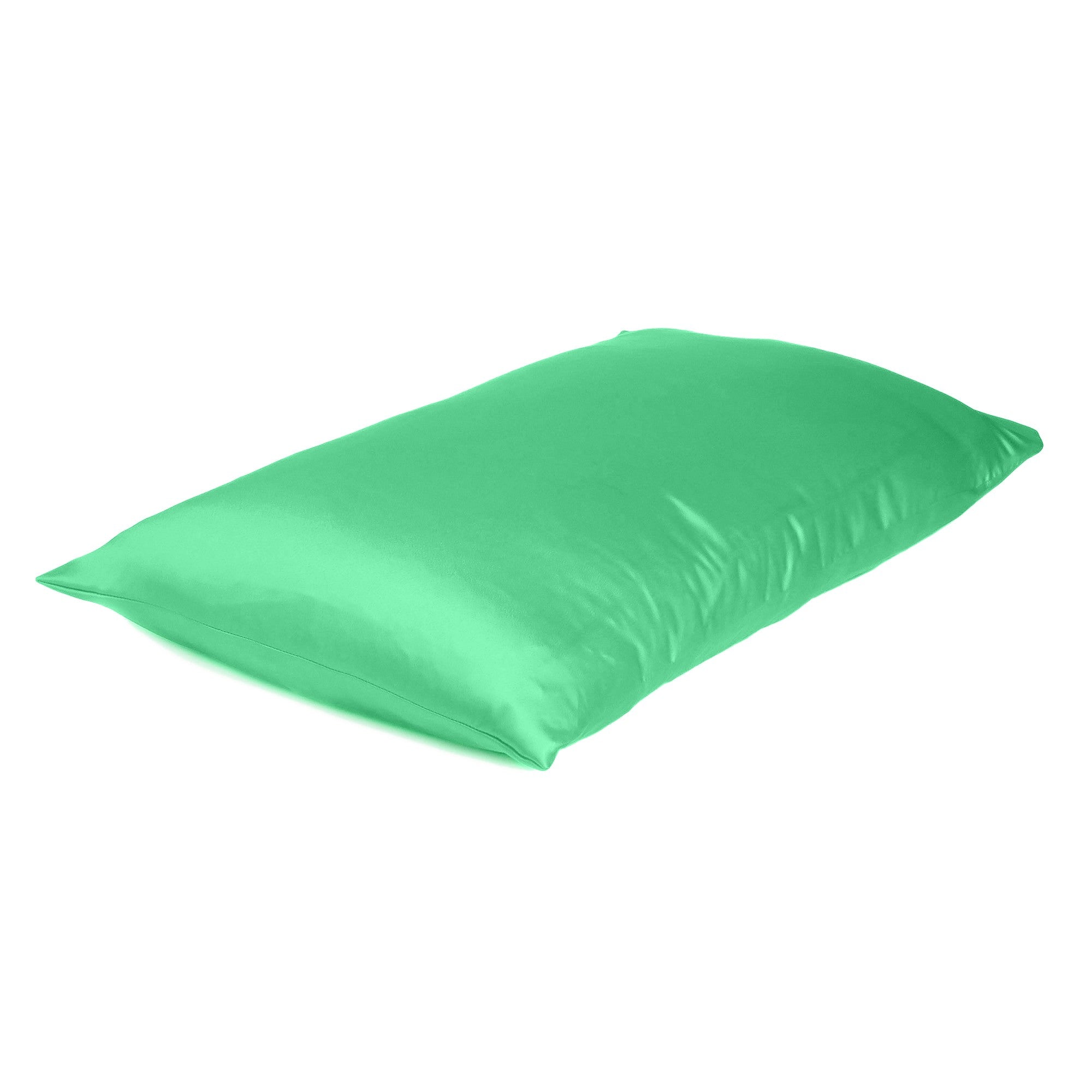 Green Dreamy Set Of 2 Silky Satin King Pillowcases - Minihomy