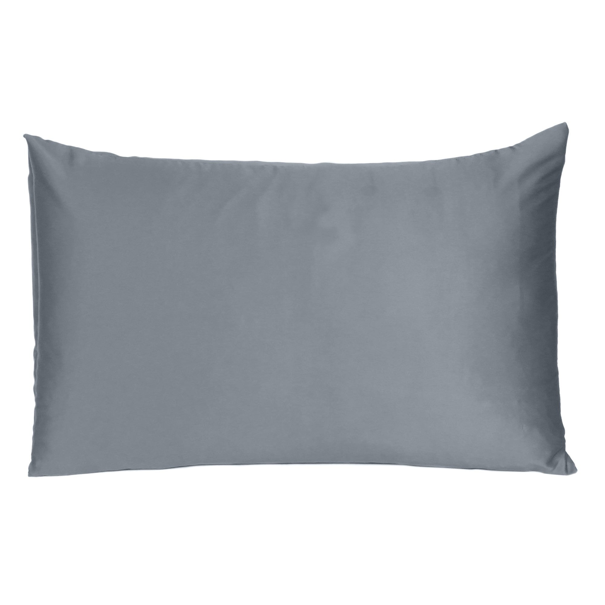 Dark Gray Dreamy Set Of 2 Silky Satin King Pillowcases - Minihomy