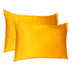 Goldenrod Dreamy Set Of 2 Silky Satin King Pillowcases - Minihomy