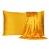 Goldenrod Dreamy Set Of 2 Silky Satin King Pillowcases - Minihomy