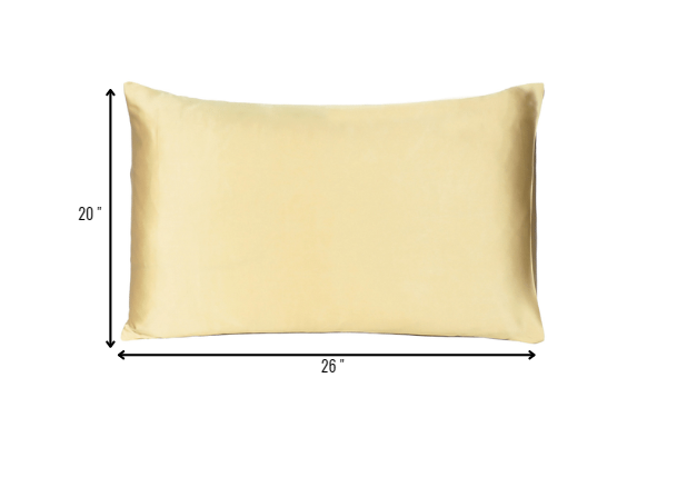 Gold Dreamy Set Of 2 Silky Satin Standard Pillowcases - Minihomy