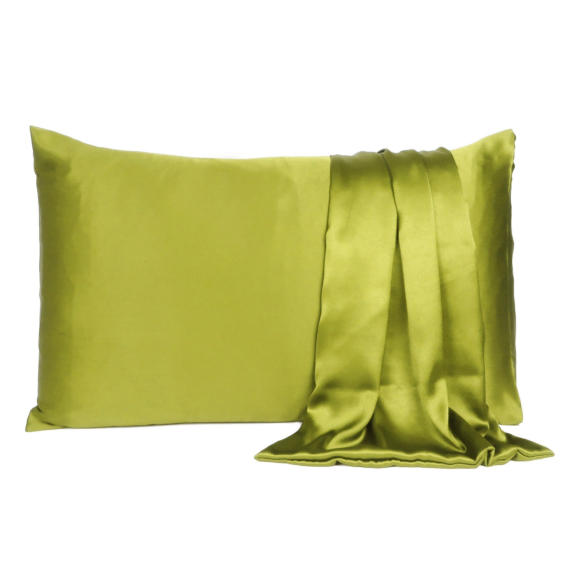 Lemongrass Dreamy Set Of 2 Silky Satin Standard Pillowcases