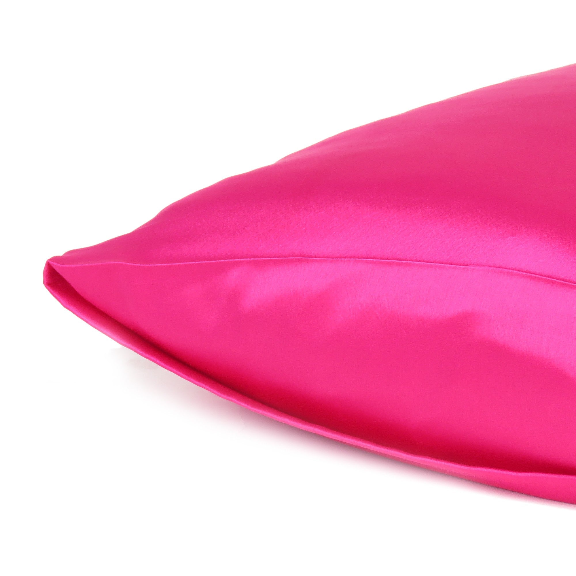 Fuchsia Dreamy Set Of 2 Silky Satin Standard Pillowcases - Minihomy