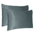 Gray Dreamy Set Of 2 Silky Satin Queen Pillowcases - Minihomy