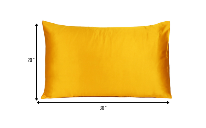 Goldenrod Dreamy Set Of 2 Silky Satin Queen Pillowcases - Minihomy