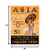 24" X 32" Asia Via Honolulu Vintage Travel Wall Art - Minihomy