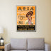 24" X 32" Asia Via Honolulu Vintage Travel Wall Art - Minihomy