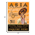 24" X 32" Asia Via Honolulu Vintage Travel Wall Art - Minihomy