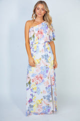 White Birch Garden Diva Floral One-Shoulder Maxi Dress