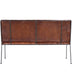 Executive Chic Leather And Metal Bench - Minihomy