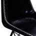 Black Contrast Stitch Leather Dining Chair - Minihomy