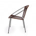 Modern Ring Shape Brown Leather Accent Chair - Minihomy