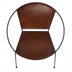 Modern Ring Shape Brown Leather Accent Chair - Minihomy