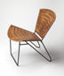 Modern Clamshell Leather Accent Chair - Minihomy