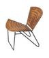 Modern Clamshell Leather Accent Chair - Minihomy