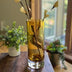 Amber Mouth Blown Bubble Glass Thick Walled Cylinder Vase - Minihomy