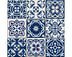 5" X 5" Midnight Blue And White Peel And Stick Removable Tiles - Minihomy