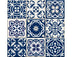 5" X 5" Midnight Blue And White Peel And Stick Removable Tiles - Minihomy