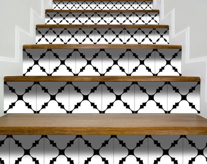 4" X 4" Black And White Tri Peel And Stick Tiles - Minihomy