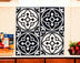 4" X 4" Black And White Rory Peel And Stick Removable Tiles - Minihomy