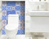 4" X 4" Dark And Light Blue Mosaic Peel And Stick Removable Tiles - Minihomy