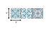 4" X 4" Baby Blue And Peach Mosaic Peel And Stick Removable Tiles - Minihomy